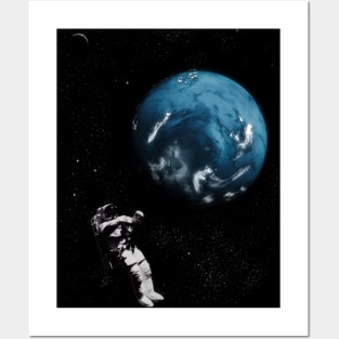 Astronaut Floating In Space Posters and Art